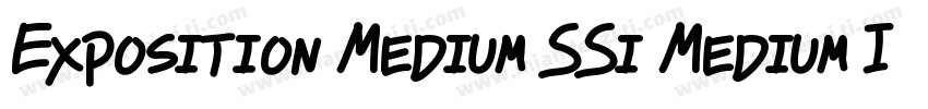 Exposition Medium SSi Medium Italic字体转换